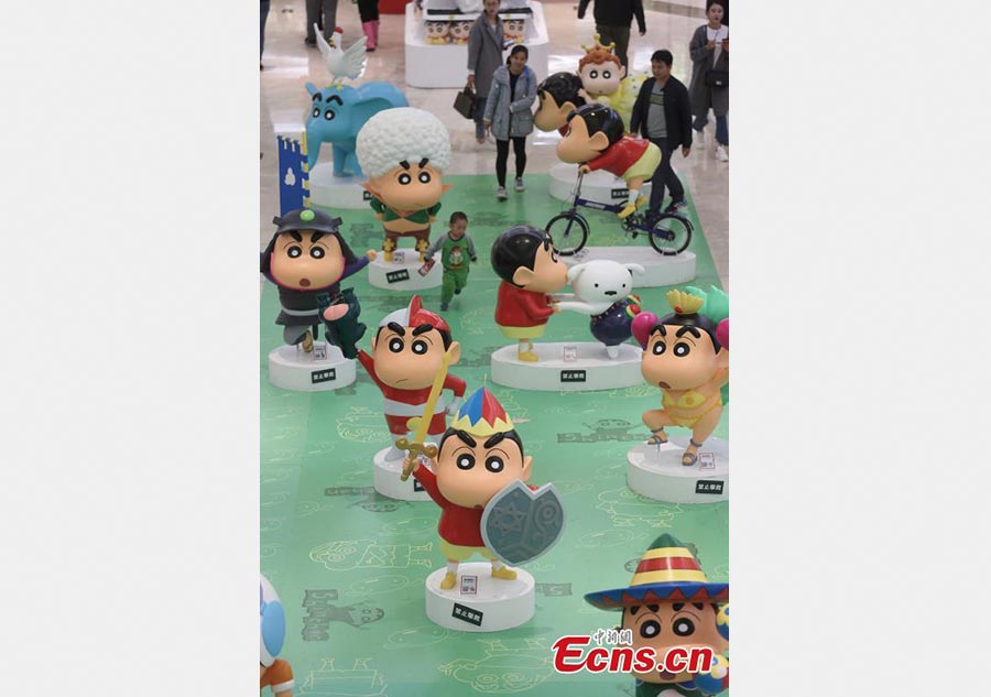 Crayon Shin-chan cartoon exhibition meet public in Nanjing