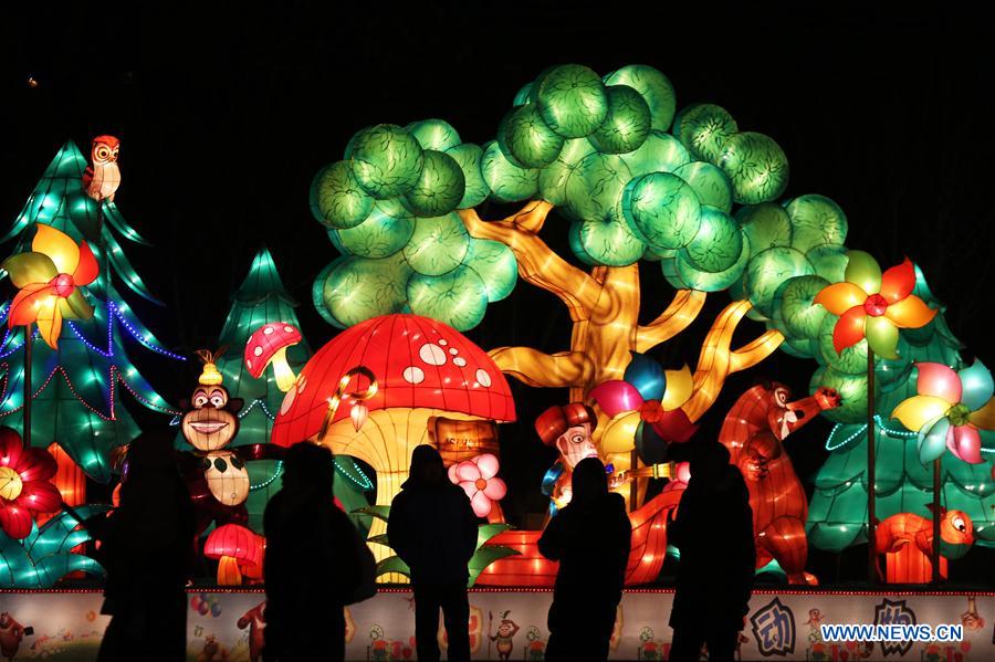 Tourists visit lantern fair to celebrate upcoming Spring Festival