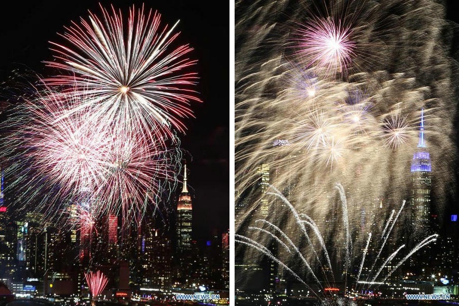 Fireworks light up sky in NYC to celebrate Chinese Lunar New Year