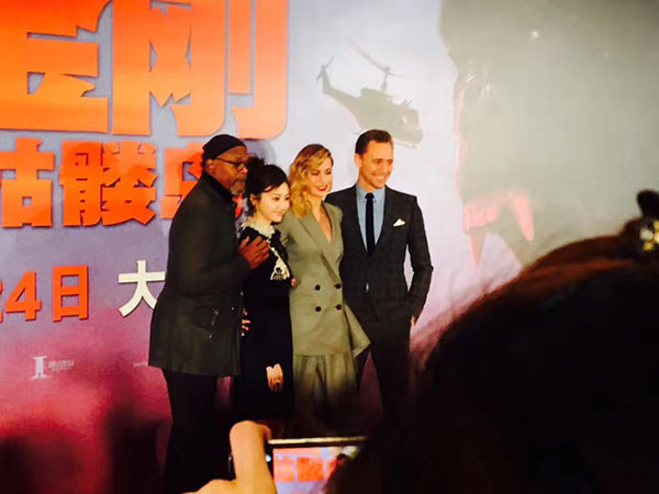 Oscar winner in Beijing promoting a classic monster franchise