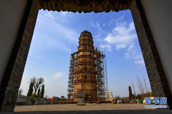 Thousand-year-old pagoda in central China renovated