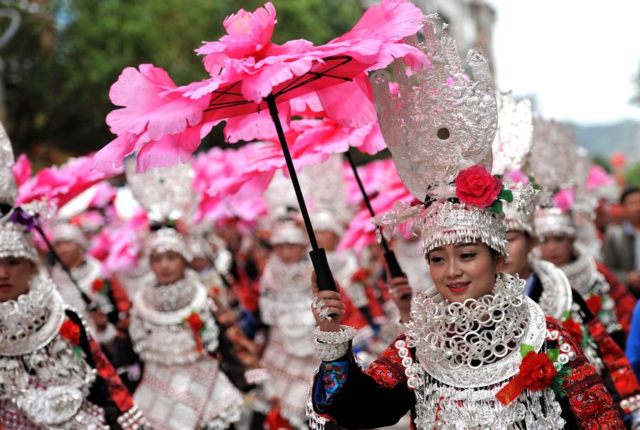 Miao Sisters Festival celebrated in SW China's Guizhou