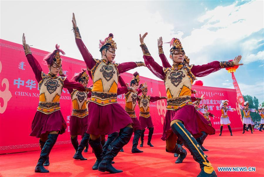 Traditional Mongolian festival Nadam held in Hohhot
