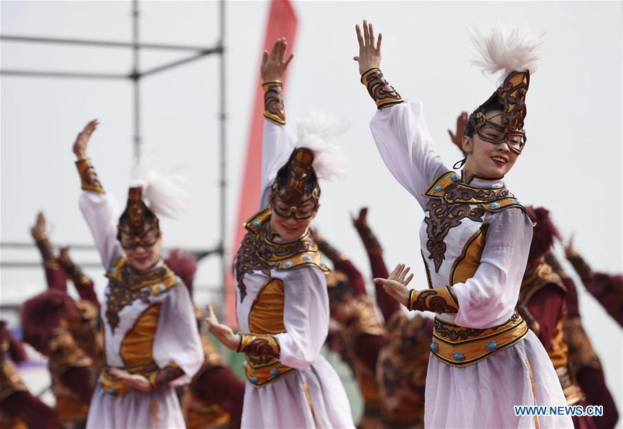 Traditional Mongolian festival Nadam held in Hohhot