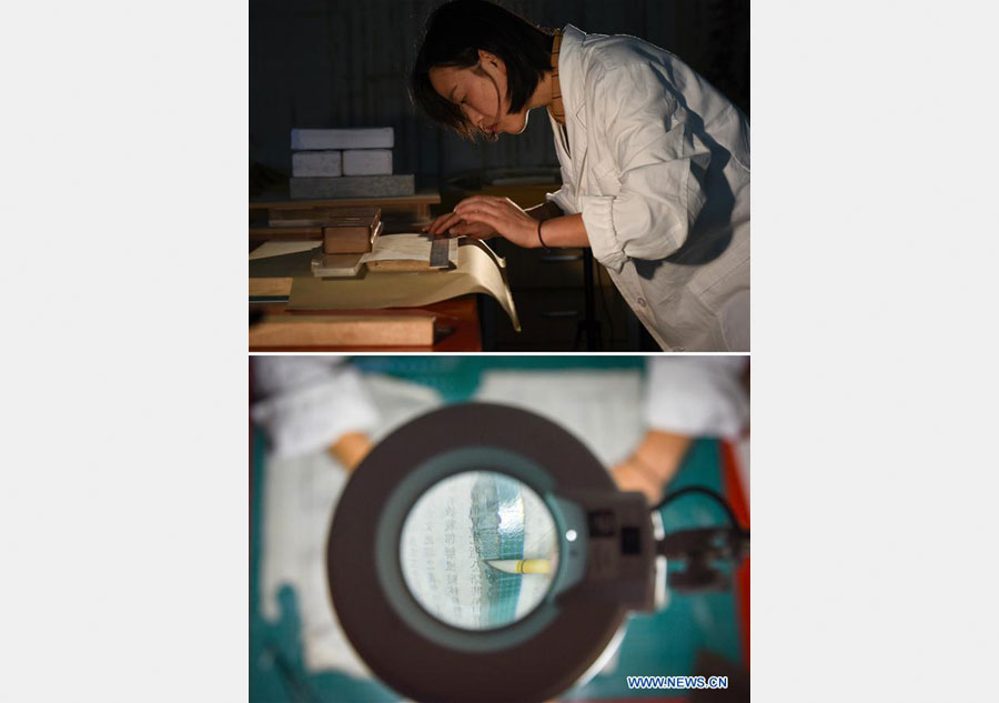 Technicians restore original forms of historical relics in Anhui Museum