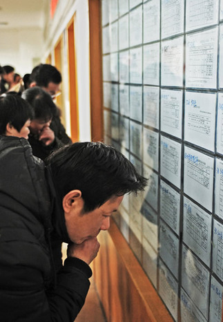 杭州正月初六:返城农民工找活忙