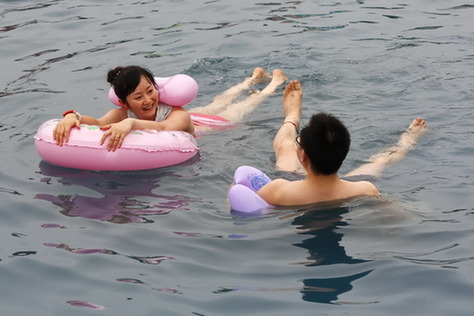 “中国死海”煮饺子