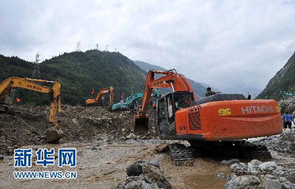 四川汶川县多处发生泥石流、塌方等灾害