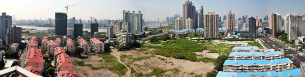 实拍上海新地王 楼面价超3.5万破国内纪录(组图)