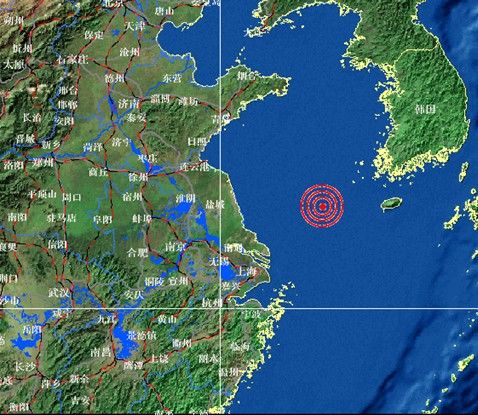 南黄海9时19分发生5级地震 上海部分地区