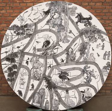 艺术家岳敏君首次在成都办个展