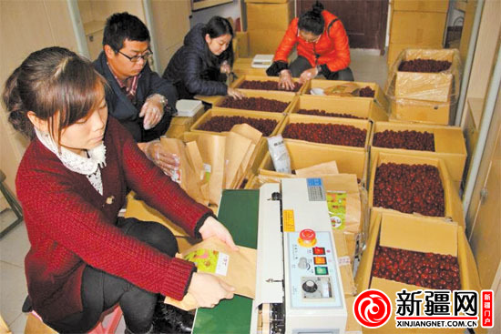 新疆籍女硕士重庆校园卖家乡红枣