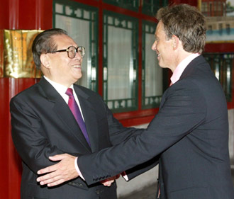 Chinese leaders meet with Blair