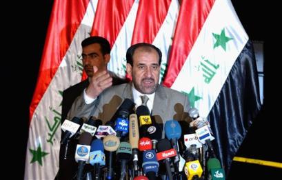 Member of the Iraqi National Assembly Jawad al-Maliki, who is a member of the United Iraqi Alliance (UIA), speaks to the media at the end of the Assembly session Monday April 25, 2005 in Baghdad, Iraq. Iraqi politicians tried again Monday to end a deadlock over the formation of the country's new transitional government. (AP