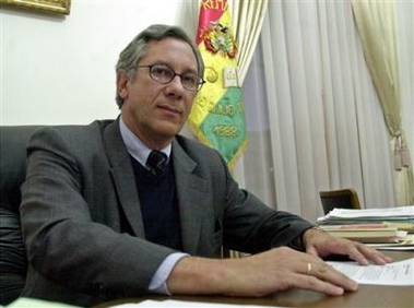Bolivia's Supreme 
 Court 
 President Eduardo Rodriguez, is seen is at his office in Bolivia's historic capital of Sucre, Bolivia on Wednesday, June 8, 2005. [AP]