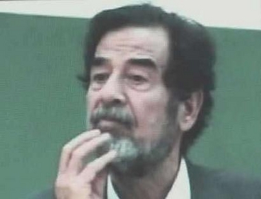 A video grab shows former Iraqi president Saddam Hussein during questioning at an undisclosed location in this undated handout video released June 13, 2005.