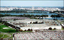 This undated file photo released by the US Department of Defense shows an aerial view of The Pentagon in Washington, DC.