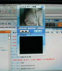 Nude shows transmitted through online chat rooms are the latest target of a police crackdown and cases have been filed against 216 people in 94 incidents.