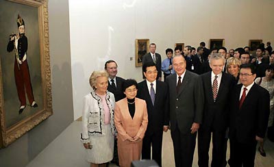 Hu, Chirac visit impressionist treasure exposition
