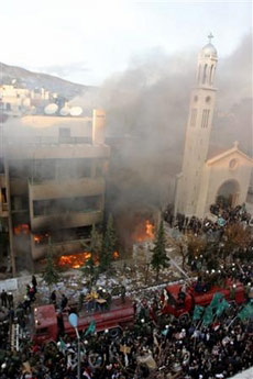 Syrians set embassies on fire