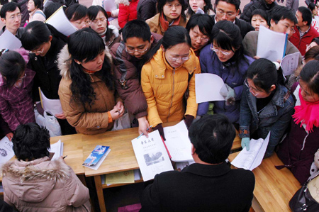 Job fair in Shandong