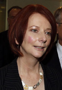 Julia Gillard, first female PM in Australia