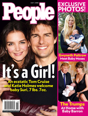 Katie & Cruise's baby: a 'blue-eyed beauty'