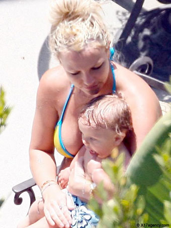 Britney Spears shares a tender moment with son