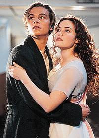 Titanic hug voted movie favourite
