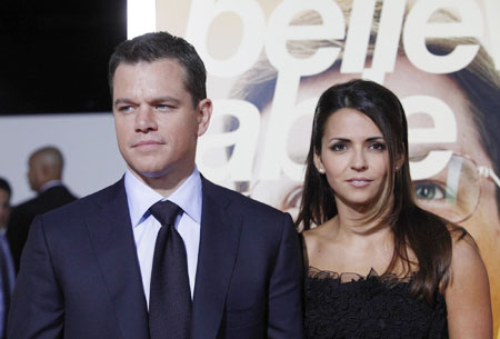 Actor Matt Damon arrives at the premiere of 