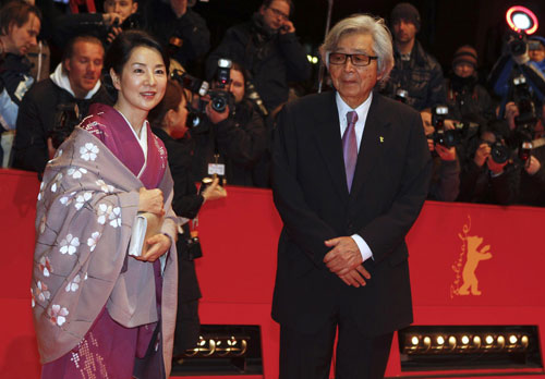 Director Yoji Yamada arrive at awards ceremony