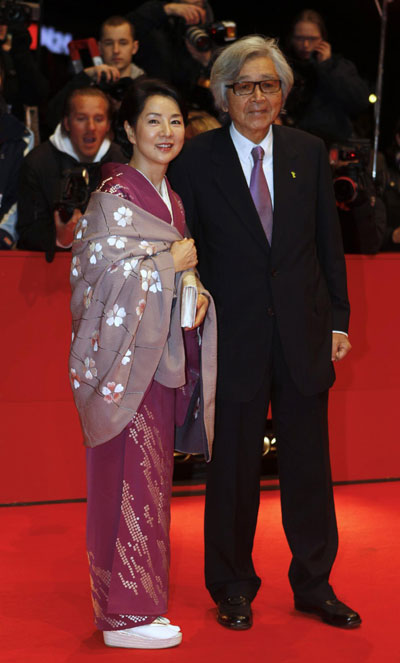 Director Yoji Yamada arrive at awards ceremony