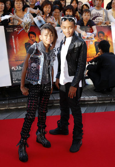 Jackie Chan and Jaden Smith at Japanese premiere of 
