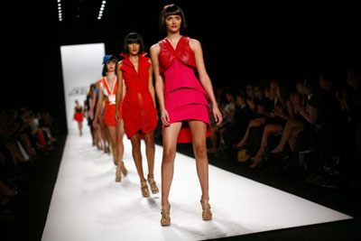 Models Present Creations during the Project Runway Spring 2011 Collection at New York Fashion Week
