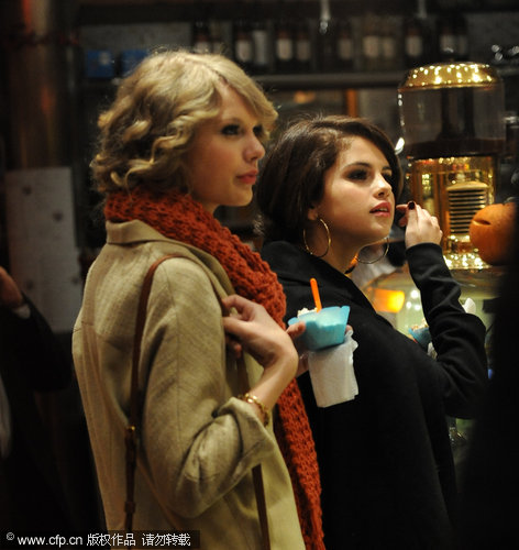 Taylor Swift And Selena Gomez Having Night Out Together In
