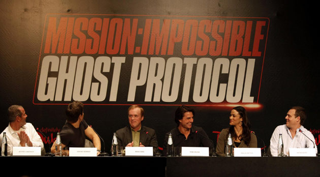 Tom Cruise in Dubai for film 'Mission: Impossible Ghost Protocol'