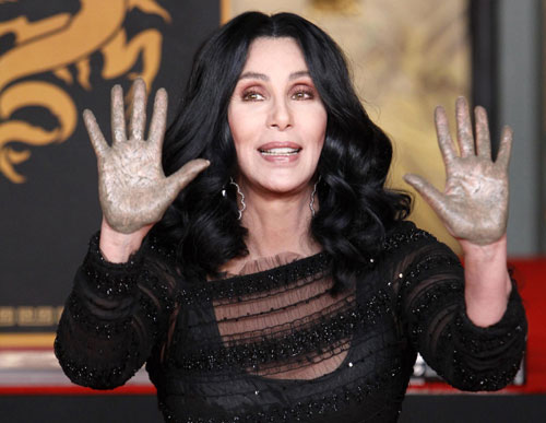 Cher at her hand and footprint ceremony in Hollywood