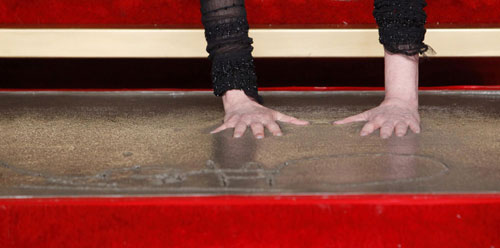 Cher at her hand and footprint ceremony in Hollywood