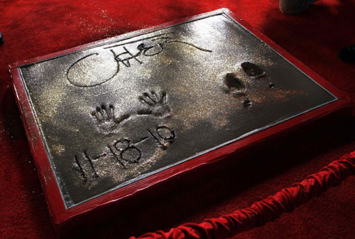 Cher at her hand and footprint ceremony in Hollywood