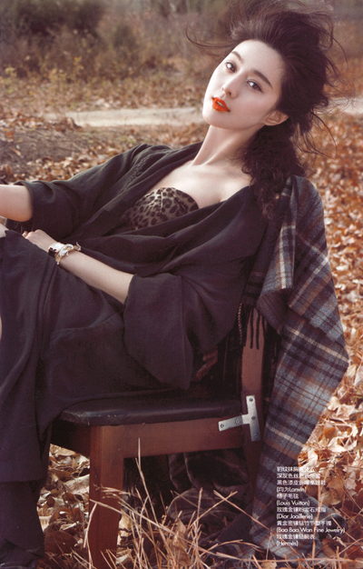 Fan Bingbing graces the January issue of Elle China