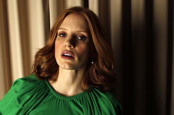 Jessica Chastain poses for the movie 'The Tree of Life'