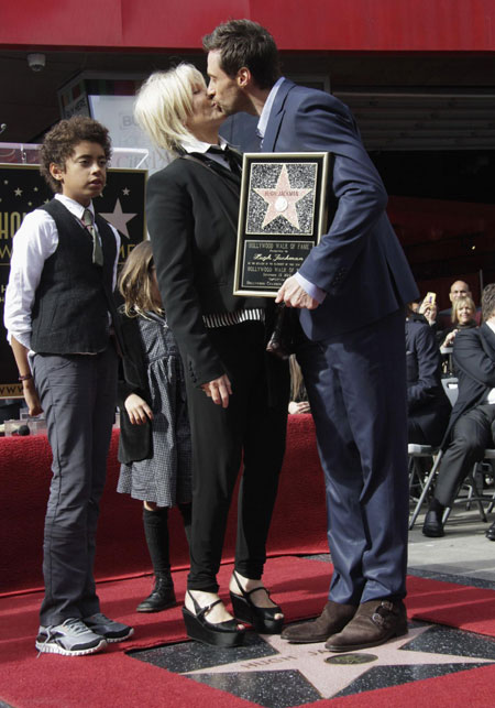 Jackman, Hathaway on Hollywood Walk of Fame