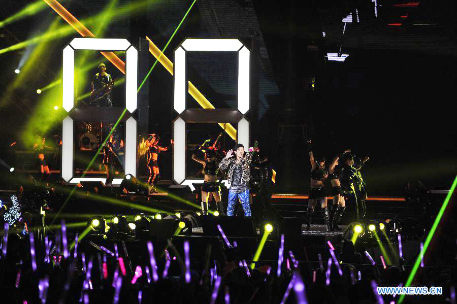 Singer Jay Chou gives concert in Taipei, SE China's Taiwan