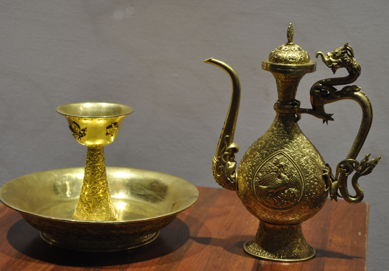 Treasures displayed in Treasure Hall of the Potala Palace