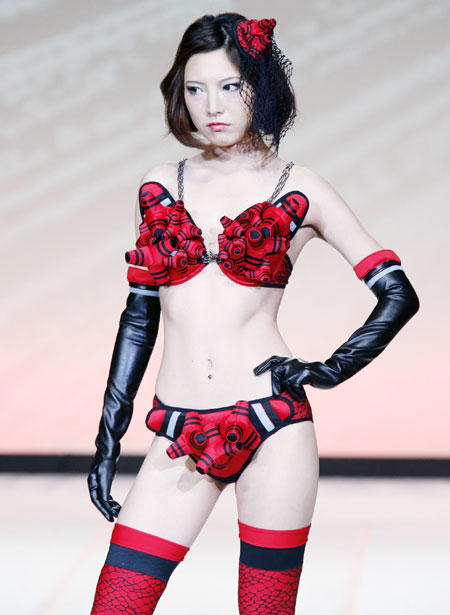 Lingerie design competition held in Tokyo