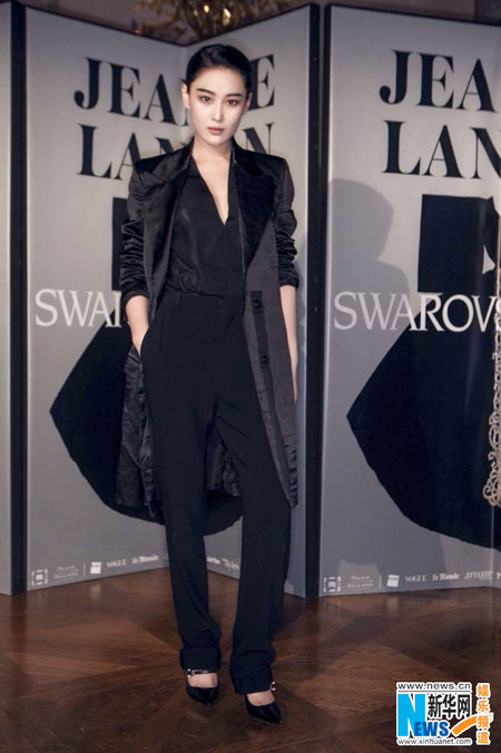 Actress Zhang Xinyu graces Paris Fashion Week