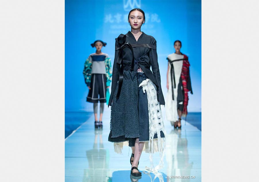Students' creation staged at fashion show in Beijing