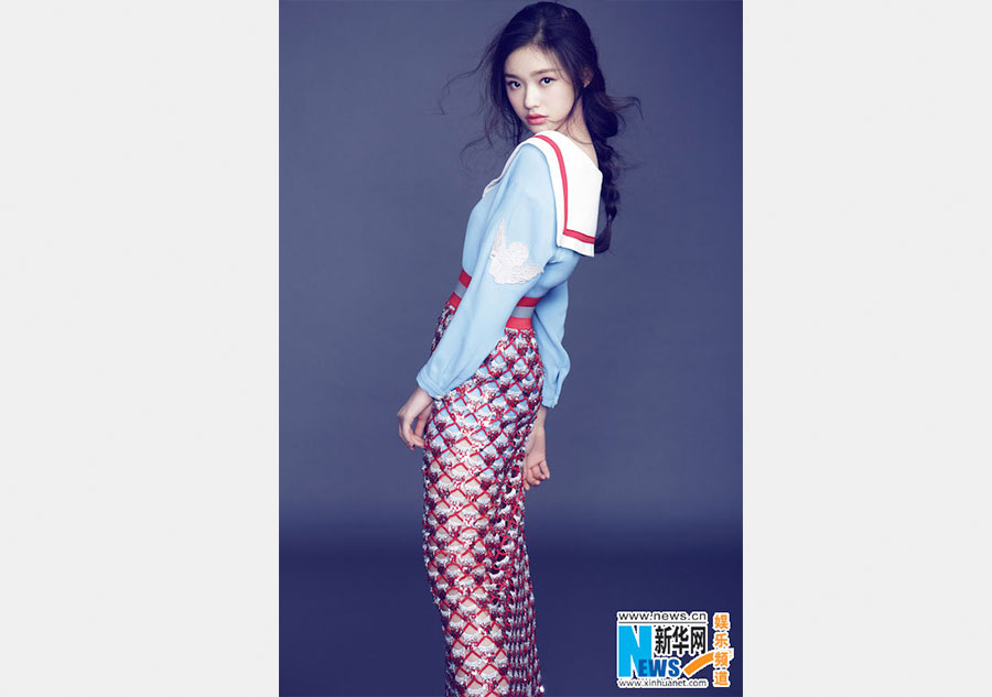 Lin Yun poses for fashion shots