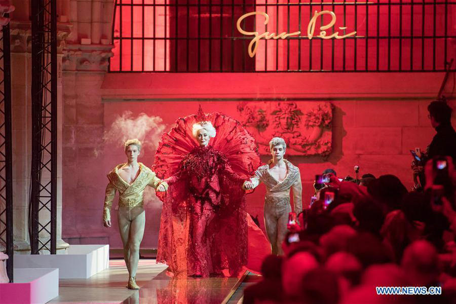 Creations of Guo Pei's Haute Couture presented at Paris Fashion Week
