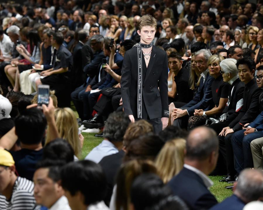 Models present creations of Dior Homme